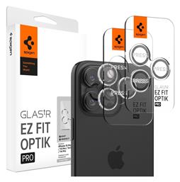 GLAS.tR EZ FIT Optik Pro 2x Προστασία Κάμερας Tempered Glass Διάφανο για το iPhone 16 Pro / Pro Max / 15 Pro / Pro Max / 14 Pro / Pro Max Spigen