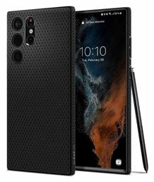 Liquid Air Back Cover Σιλικόνης Matte Black (Galaxy S22 Ultra 5G) Spigen