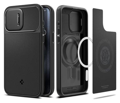 Optik Armor Mag Back Cover Πλαστικό / Σιλικόνης Ανθεκτική Μαύρο (iPhone 15 Pro) Spigen