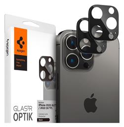 Optik.Tr 2τμχ Προστασία Κάμερας Tempered Glass Black για το iPhone 14 Pro / 14 Pro Max Spigen