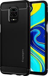 Spigen Rugged Armor Back Cover Σιλικόνης Μαύρο (Redmi Note 9S / 9 Pro / 9 Pro Max) από το Mozik