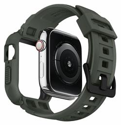 Spigen Rugged Armor Pro Θήκη Σιλικόνης σε Χακί χρώμα για το Apple Watch 44mm από το e-shop