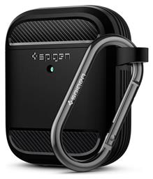Rugged Armor Θήκη Σιλικόνης με Γάντζο για Apple AirPods 1 / AirPods 2 Spigen
