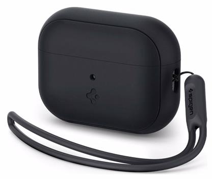 Silicone Fit + Strap Θήκη Σιλικόνης Black για Apple AirPods Pro 2 Spigen