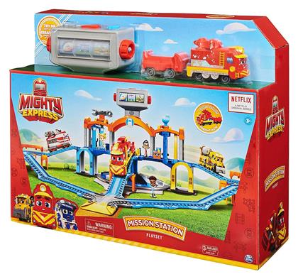 Mighty Express: Mission Station Σετ με Τρενάκι με Ήχο και Φως για 3+ Ετών Spin Master