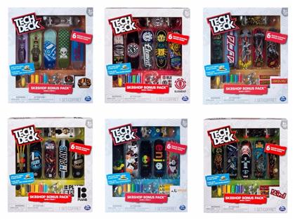 Παιχνίδι Μινιατούρα TechDeck Sk8 Shop Bonus Pack για 6+ Ετών (Διάφορα Σχέδια) 1τμχ Spin Master