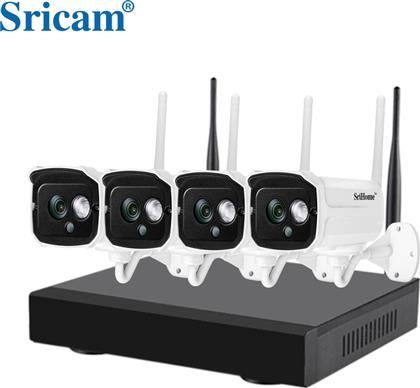 Sricam Ολοκληρωμένο Σύστημα CCTV με 4 Ασύρματες Κάμερες NVS-001 από το e-shop