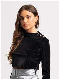 Staff Ember Μακρυμάνικο Crop Top Μαύρο από το HallofBrands