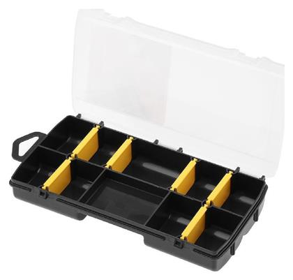 Ταμπακιέρα Εργαλείων 10 Θέσεων με Ρυθμιζόμενα Χωρίσματα Μαύρη 21x11.5x3.5εκ. Stanley