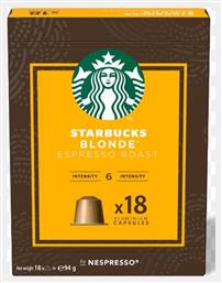 Κάψουλες Espresso Blonde Συμβατές με Μηχανή Nespresso 18caps Starbucks