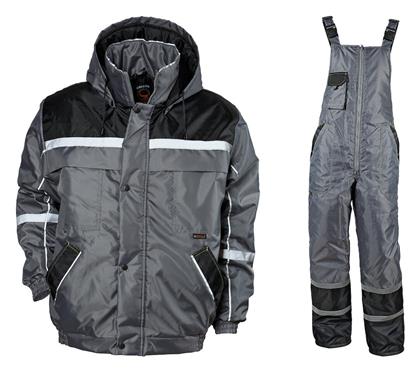 Φόρμα Εργασίας με Τιράντες Αδιάβροχη Βαμβακερή Γκρι Stenso