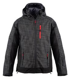 Ζακέτα Εργασίας Softshell Ψύχους με Κουκούλα Μαύρη Stenso