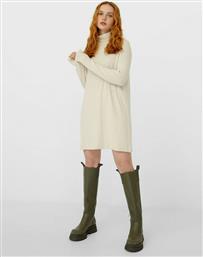 Stradivarius super soft roll neck knit dress in beige από το Asos