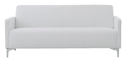 Style Διθέσιος Καναπές Δερματίνη Λευκός 112x71εκ. Woodwell