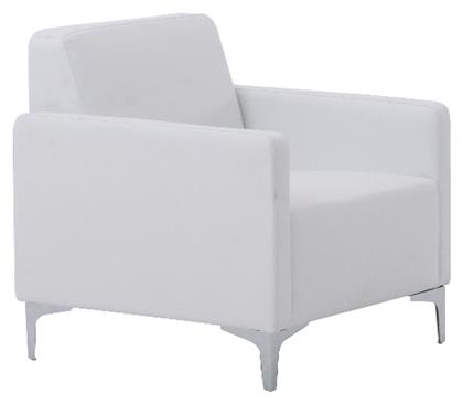 Style Πολυθρόνα από Δερματίνη Λευκή 64x71x72cm - Woodwell