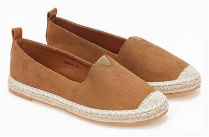 Suede εσπαντρίγιες με ραφές - Κάμελ - Issue Fashion
