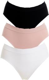 SugarFree Ψηλόμεσα Γυναικεία Slip 3Pack Pink/Black/White από το SugarFree