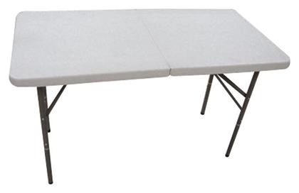 Τραπέζι για Camping Πτυσσόμενο σε Βαλιτσάκι 122x61x73.5cm Λευκό Summer Club