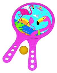 Flamingo Σετ Παιδικές Ρακέτες Παραλίας 2τμχ με Μπαλάκι Summertiempo