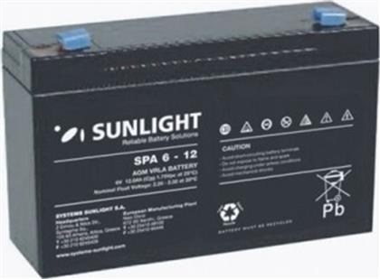 SunLight SPA 6-12 Μπαταρία UPS με Χωρητικότητα 12Ah και Τάση 6V