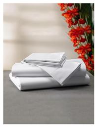 Myrto Σεντόνι Ξενοδοχείου Λευκό King Size 280x300εκ. Βαμβάκι & Πολυεστέρας Sunshine