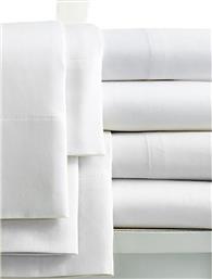 Percale Σεντόνι Ξενοδοχείου Λευκό King Size 240x270 Βαμβακερό Sunshine