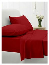 Σετ Διπλό 4τμχ 150x205+30εκ. με Λάστιχο Cotton Feelings 113 Red Sunshine