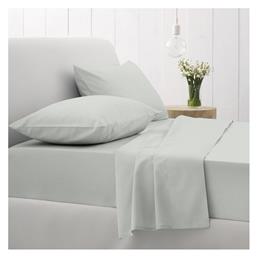 Σετ Σεντόνια Διπλά με Λάστιχο 150x205x30εκ. Cotton Feelings 106 Light Grey Sunshine
