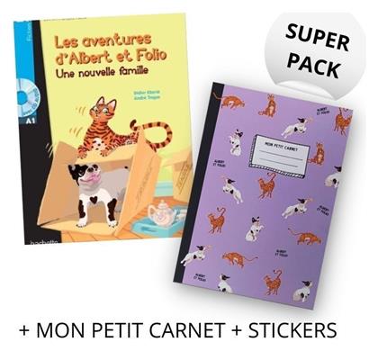 Super Pack Albert et Folio + Mon Petit Carnet + Stickers - Hachette