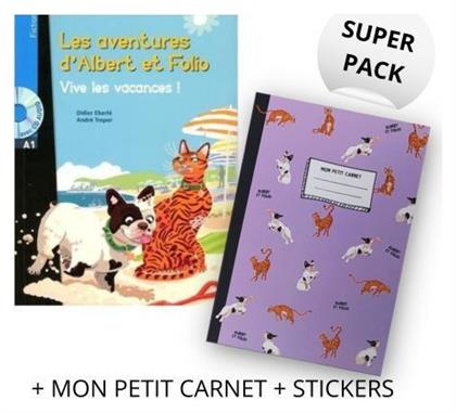 Super Pack Albert et Folio Vive les Vacances!, (+ Mon Petit Carnet + Stickers) - Hachette