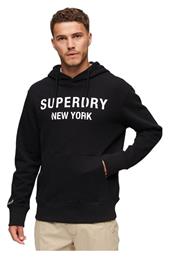 Ανδρικό Φούτερ με Κουκούλα Μαύρο Superdry