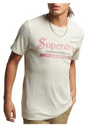 Ανδρικό T-shirt Γκρι με Λογότυπο Superdry