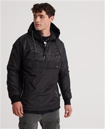 Superdry Casual Μαύρο Surplus Goods Pop Over Pullover Μπουφάν Με Κουκούλα από το Clodist