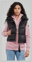 Code Κοντό Γυναικείο Αμάνικο Puffer Μπουφάν Μαύρο Superdry