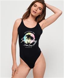 Superdry Ολόσωμο Μαγιό με Ανοιχτή Πλάτη Μαύρο από το Z-mall