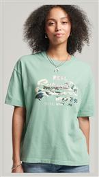 Γυναικείο T-shirt Τιρκουάζ Superdry