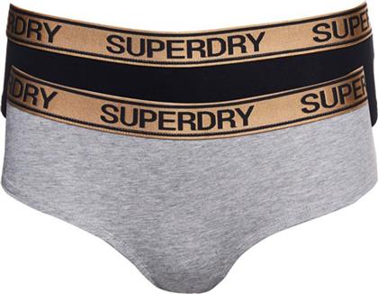 Superdry Grace Super Βαμβακερά Γυναικεία Slip 2Pack Black/Grey από το HallofBrands