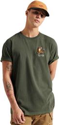 Superdry Graphic Ανδρικό T-shirt Χακί Με Στάμπα από το Plus4u