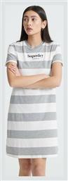 Superdry Καλοκαιρινό Mini Αθλητικό Φόρεμα T-shirt Κοντομάνικο Γκρι από το HallofBrands