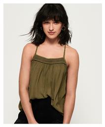 Klara Γυναικείο Top Με Τιράντα Χακί Superdry