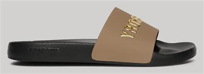 Logo Vegan Pool Slides σε Καφέ Χρώμα Superdry