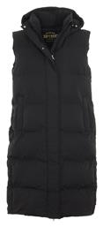 Longline Μακρύ Γυναικείο Αμάνικο Puffer Μπουφάν Μαύρο Superdry