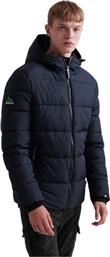 Superdry Puffer Navy Μπλε Sports Μπουφάν Με Κουκούλα από το Spartoo