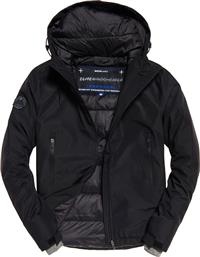 Superdry Softshell Padded Elite Windcheater Μαύρο Με Κουκούλα από το Z-mall