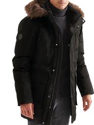 Studios Everest Ανδρικό Μπουφάν Παρκά για Χειμώνα Μαύρο Superdry