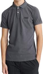 Superdry Vintage Ανδρική Μπλούζα Polo Κοντομάνικη Γκρι από το Plus4u