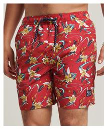 Vintage Hawaian Ανδρικό Μαγιό Σορτς Κόκκινο με Σχέδια Superdry