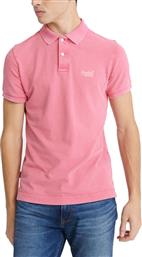 Vintage Ανδρικό T-shirt Κοντομάνικο Polo Ροζ Superdry από το Zakcret Sports