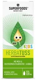Herbatuss Kids Σιρόπι για Παιδιά για Ξηρό και Παραγωγικό Βήχα 120ml Superfoods