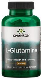 L-Glutamine 500mg 100 Κάψουλες Unflavoured Swanson